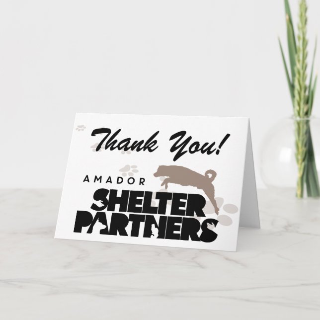 A-SHELTER Partners Logo THANK YOU Card (Front)