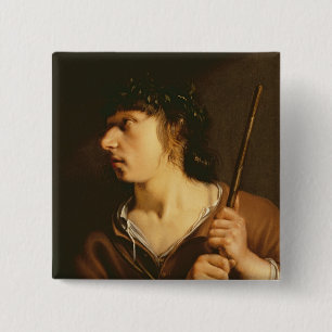 A Shepherd, 1635 2 Inch Square Button