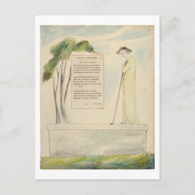 A Shepherd Reading the Epitaph, from Elegy Written Postcard (Front)