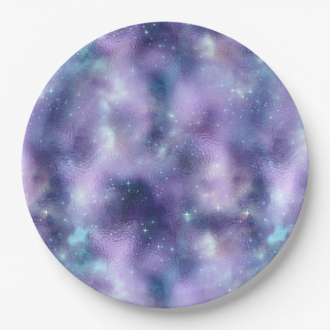 A Shimmering Galaxy Series Design 2   Paper Plate (Front)