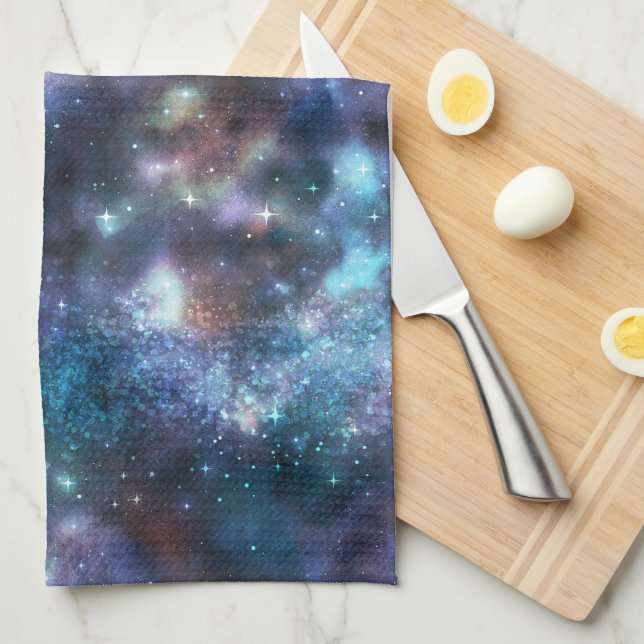 A Shimmering Galaxy Series Design 3  Kitchen Towel (Quarter Fold)