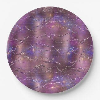 A Shimmering Galaxy Series Design 5  Paper Plate