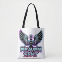 A shiny, metallic angel with wings, Y2K design
