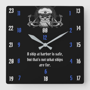 A ship at harbor is safe, but that's not what square wall clock