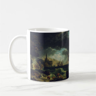 A Shipwreck in Stormy Seas by Claude-Joseph Vernet Coffee Mug