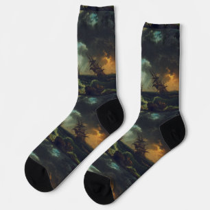 A Shipwreck in Stormy Seas by Claude-Joseph Vernet Socks