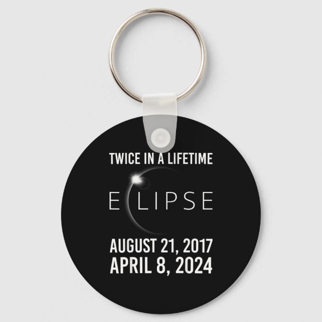 A Shirt Twice Lifetime Solar Eclipse Total Keychain (Front)