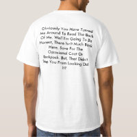 A Shirt With A Lot Of Words On It