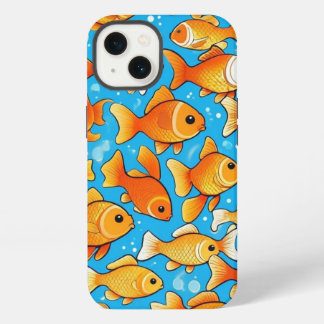 a shoal of gold fish are happy mode iPhone 13 case