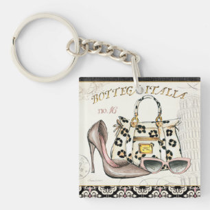 A Shoe, A Bag, and A Pair of Glasses Keychain