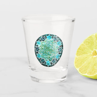 A Shot Etoile juive Médaillon d'art en verre