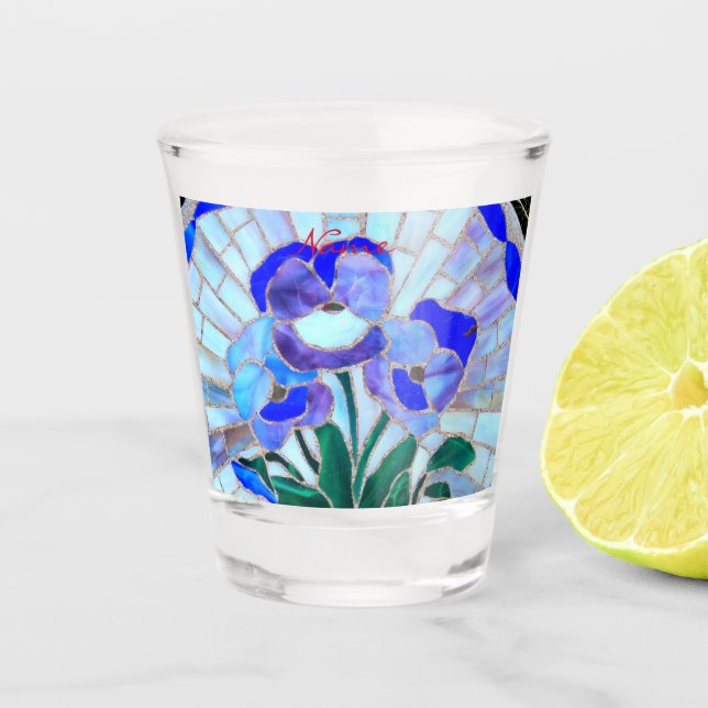 A Shot Fleur bleue en verre tendu Thunder_Cove (Devant)