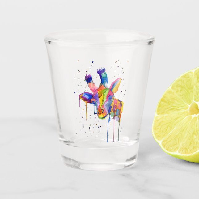 A Shot Giraffe arc-en-ciel Verre de tir (Devant)