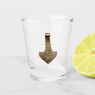 A Shot Gold Thor Hammer verre transparent