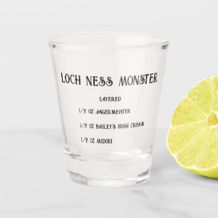 A Shot Loch ness monster nouveauté verre tourné