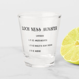 A Shot Loch ness monster nouveauté verre tourné