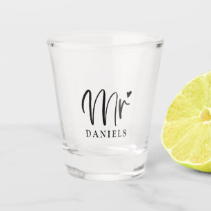 A Shot M. Fiançailles moderne Nom Verre de tir
