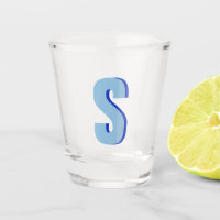 Monogramme moderne cadeau de verre de tir personna