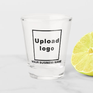 A Shot Nom de l'entreprise et logo sur verre à chaud