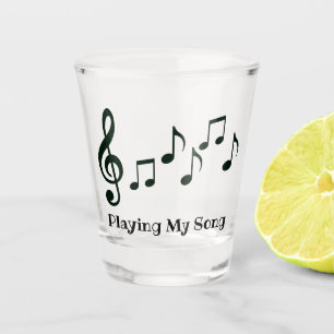 A Shot Notes musicales Verre de prise de vue de conceptio