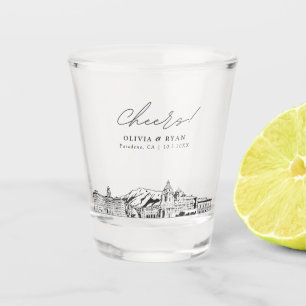 A Shot Pasadena Mariage Faveur Cheers Coup De Verre