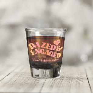 A Shot Peach Pink Retro Brûlé et Engagé Verre de tir