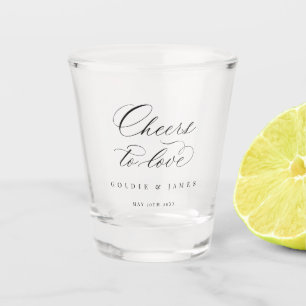 A Shot Salutations pour aimer Tirage de verre de mariage