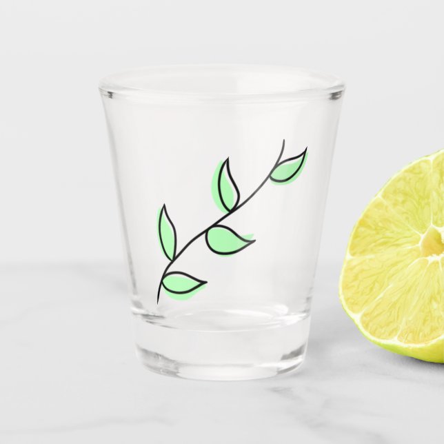 A Shot tasse de verre à branche (Devant)