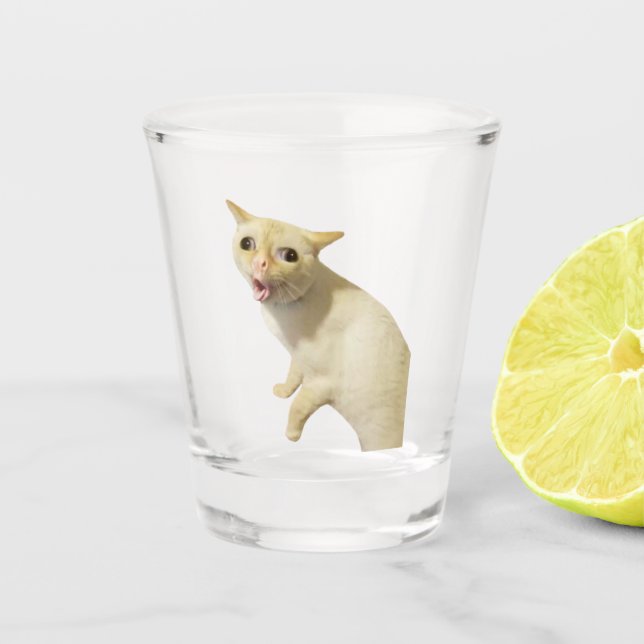 A Shot Tirer du verre toussant mème de chat (Devant)