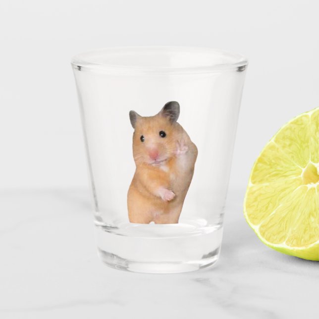 A Shot Un mème de hamster de paix en verre (Devant)