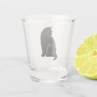 Verre à liqueur de chat noir