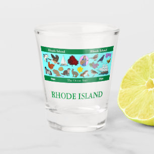 A Shot Verre commémoratif de l'État de Rhode Island