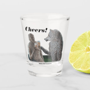 A Shot Verre d'art Imaginaire pour la maman et le loup-ga