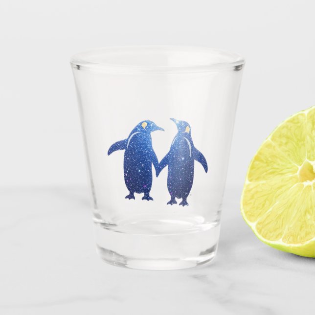A Shot Verre de dessin de pingouin (Devant)