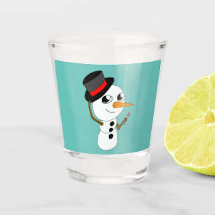 A Shot verre de tir de chibi smowman
