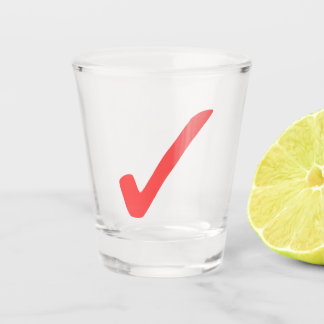 A Shot Verre de tir de marque rouge - Gras & Graphisme