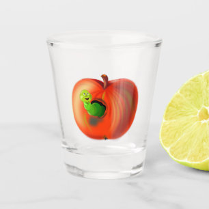 A Shot Verre de tir de ver de pomme amusant