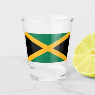 A Shot Verre de tir patriotique avec drapeau de la Jamaïq