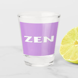 A Shot Verre lilas blanc zen