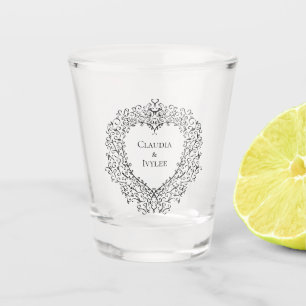 A Shot Verre Mariage gothique violet et noir