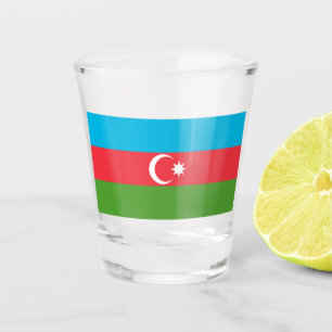 A Shot Verre photographié patriotique avec drapeau d'Azer