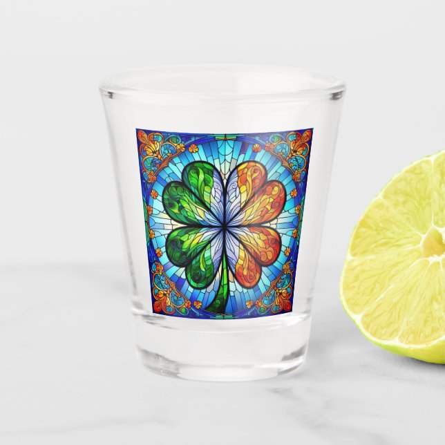 A Shot Verre Saint Patrick Jour de la Saint-Patrick Trèfl (Devant)