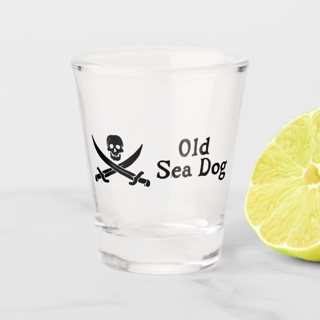 A Shot Vieux verre de tir de chien marin (Devant)