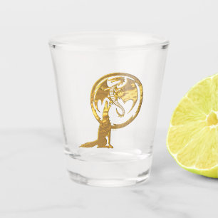 A Shot Wolf & Dragon Verre de tir Gold