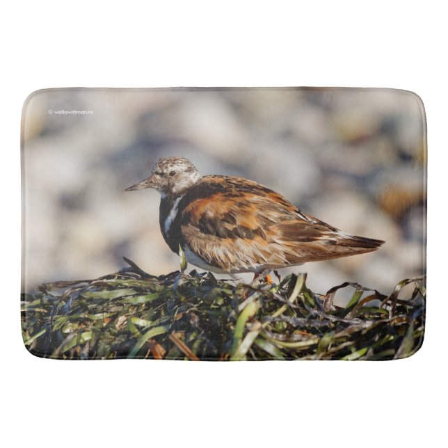 A Showstopping Ruddy Turnstone Bath Mat (Front)