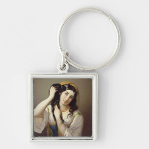 A Sicilian Playing with her Hair Keychain