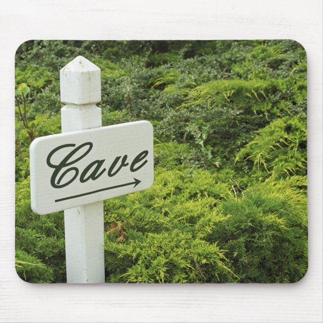 A sign pointing tho the wine cellar (Cave) in Mouse Pad (Front)
