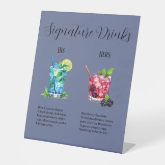 A Signature Drink Menu Template for Every Occasion Pedestal Sign
