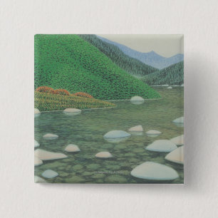 A Silent Corner in Moutains 2 Inch Square Button
