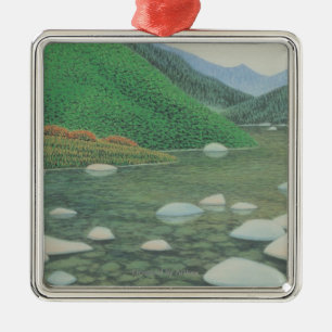 A Silent Corner in Moutains Metal Ornament